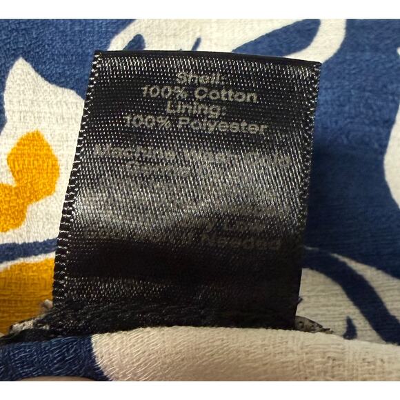 Ann Taylor Floral Mini Skirt Womens Size 10 Blue Yellow Tropical Lined Zip EUC - Picture 7 of 7